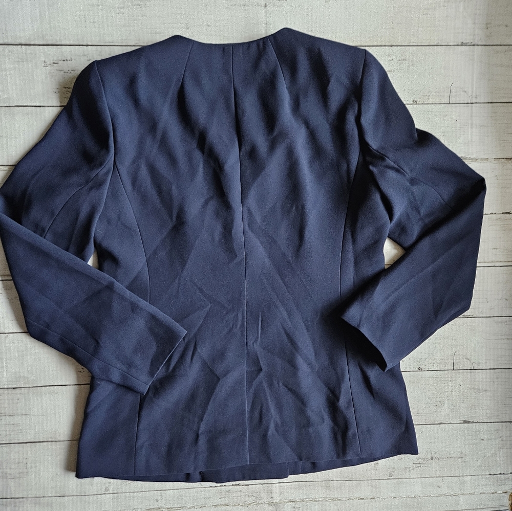 Navy J‎ Crew Double Breasted Blazer Size 12 - Picture 5 of 11